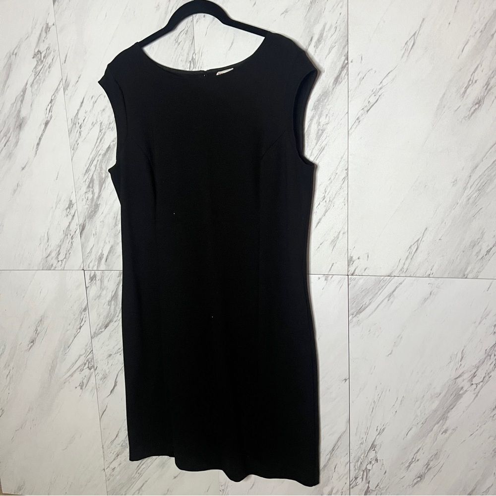 Merona Black Sleeveless Sheath LBD Dress Womens XL Office Workwear Knee Length